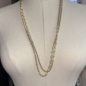 Pearl and Gold Chain Necklace